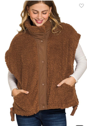 Brown Sherpa Vest