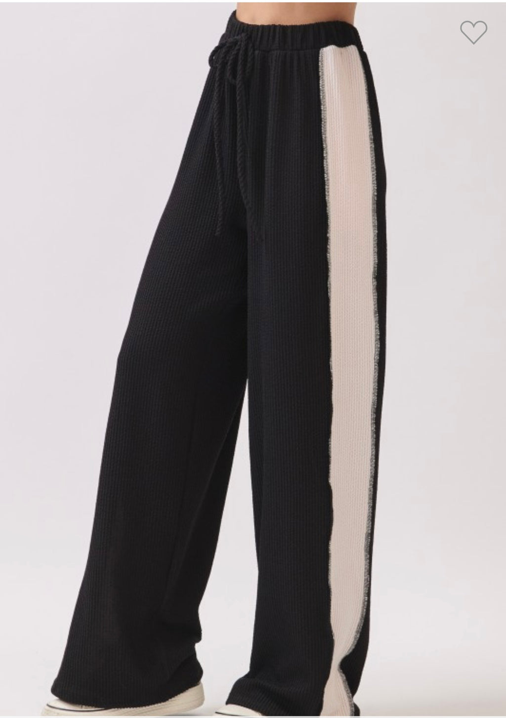 Ribbed Knot Color block pants