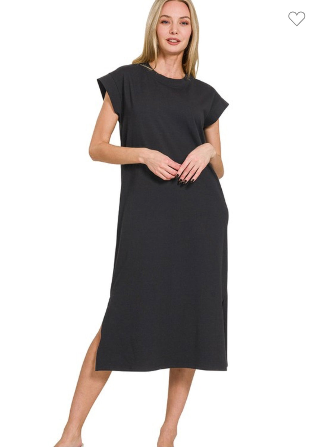 Beyond Basic Black Round Neck Dress