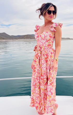 Corset Top Floral Maxi Dress Aspen's Blue Skies boutique Corset Top Floral Maxi Dress Aspen's Blue Skies boutique