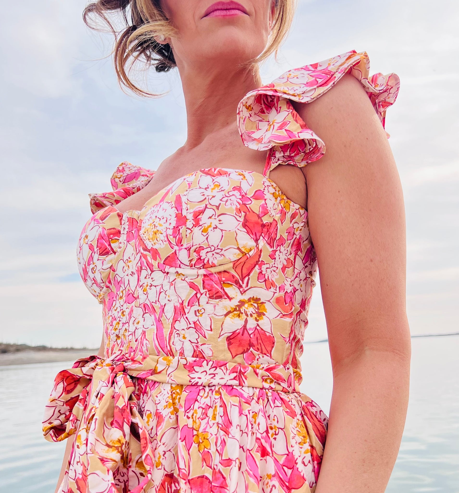 Corset Top Floral Maxi Dress Aspen's Blue Skies boutique Corset Top Floral Maxi Dress Aspen's Blue Skies boutique