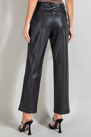 Black Straight-leg leather trousers | Sunflower | MATCHES UK